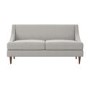 Armless 2 Seater Sofa in Woven Grey Fabric - Maia