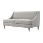 Armless 2 Seater Sofa in Woven Grey Fabric - Maia