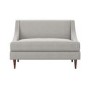 Grey Fabric Armless Loveseat - Maia