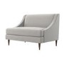 Grey Fabric Armless Loveseat - Maia