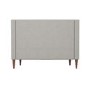 Grey Fabric Armless Loveseat - Maia