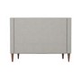 Grey Fabric Armless Loveseat - Maia