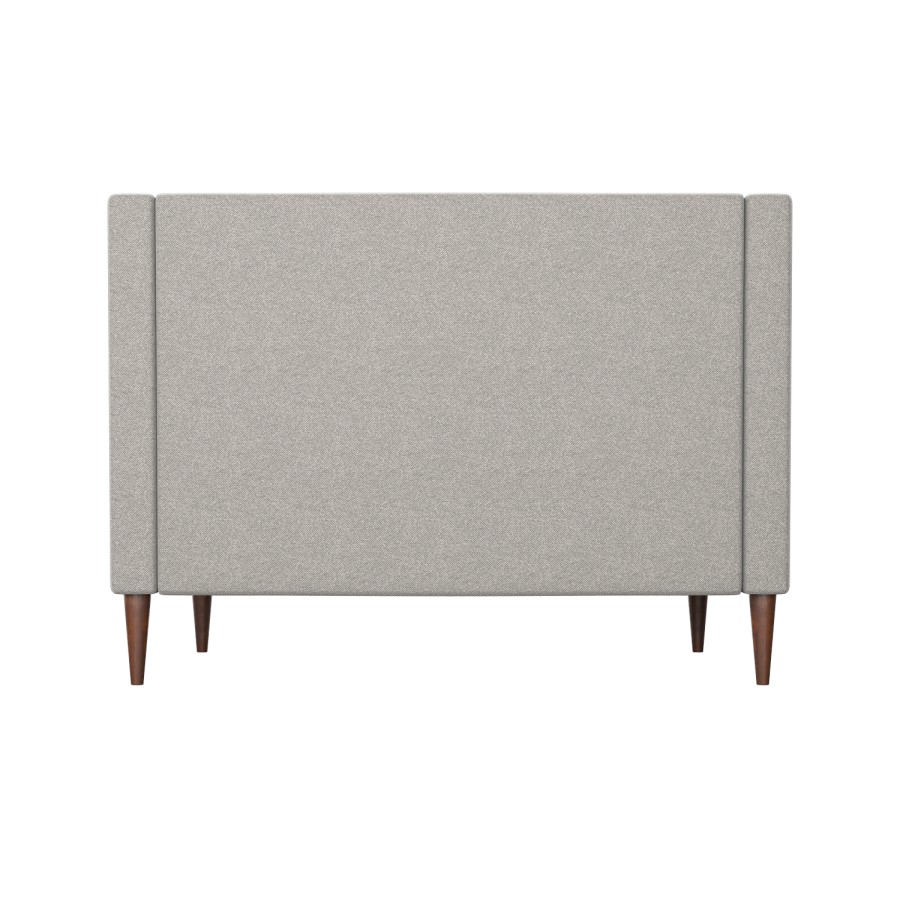 Grey Fabric Armless Loveseat - Maia