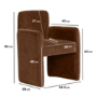 Rust Upholstered Dining Chair - Mae