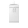 Hudson Reed White 2 Door Bathroom Vanity Unit & basin - W500mm