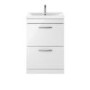 Hudson Reed White 2 Drawer Bathroom Vanity Unit & Basin