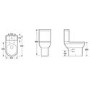 Arc Comfort Height Close Coupled Toilet - Without Seat