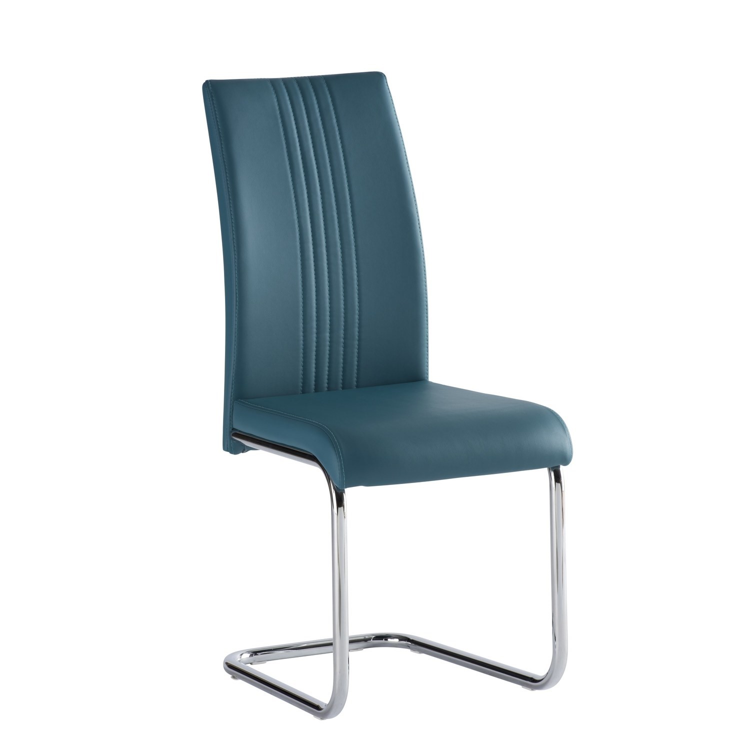 Teal faux outlet leather dining chairs