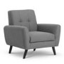 Grey Woven Fabric Armchair - Monza