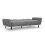 3 Seater Click-Clack Sofa Bed in Grey Woven Fabric - Monza