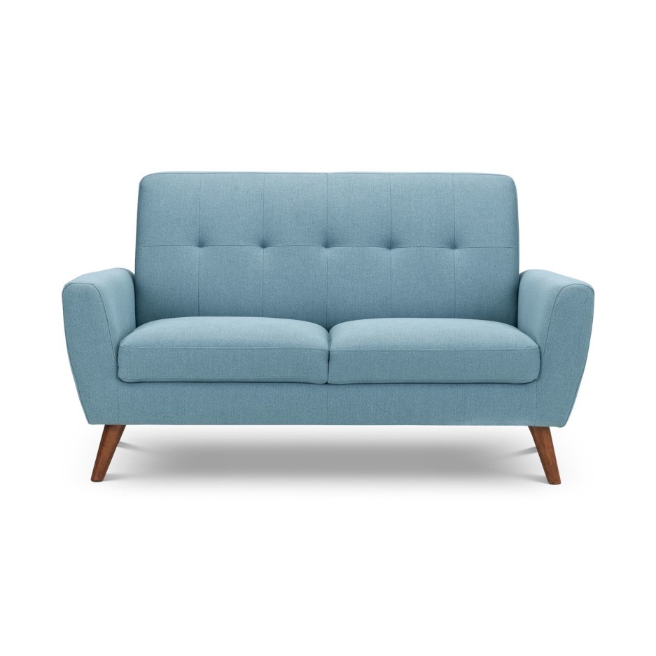 Light Blue Fabric Sofa - 2 Seater - Monza | Furniture123