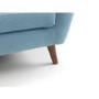 Blue Fabric Armchair with Wooden Legs - Monza - Julian Bowen