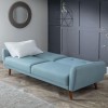 3 Seater Click-Clack Sofa Bed in Light Blue Woven Fabric - Monza