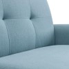 3 Seater Click-Clack Sofa Bed in Light Blue Woven Fabric - Monza