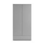 GRADE A2 - Julian Bowen Monaco 2 Door 1 Drawer Wardrobe in Grey High Gloss
