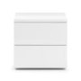 GRADE A1 - Julian Bowen Monaco 2 Drawer Bedside Table in White High Gloss