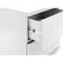 GRADE A1 - Julian Bowen Monaco 2 Drawer Bedside Table in White High Gloss