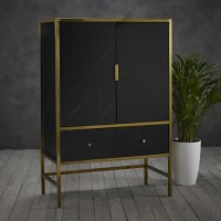 Monaco Drinks Cabinet Black