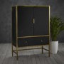 Monaco Drinks Cabinet Black