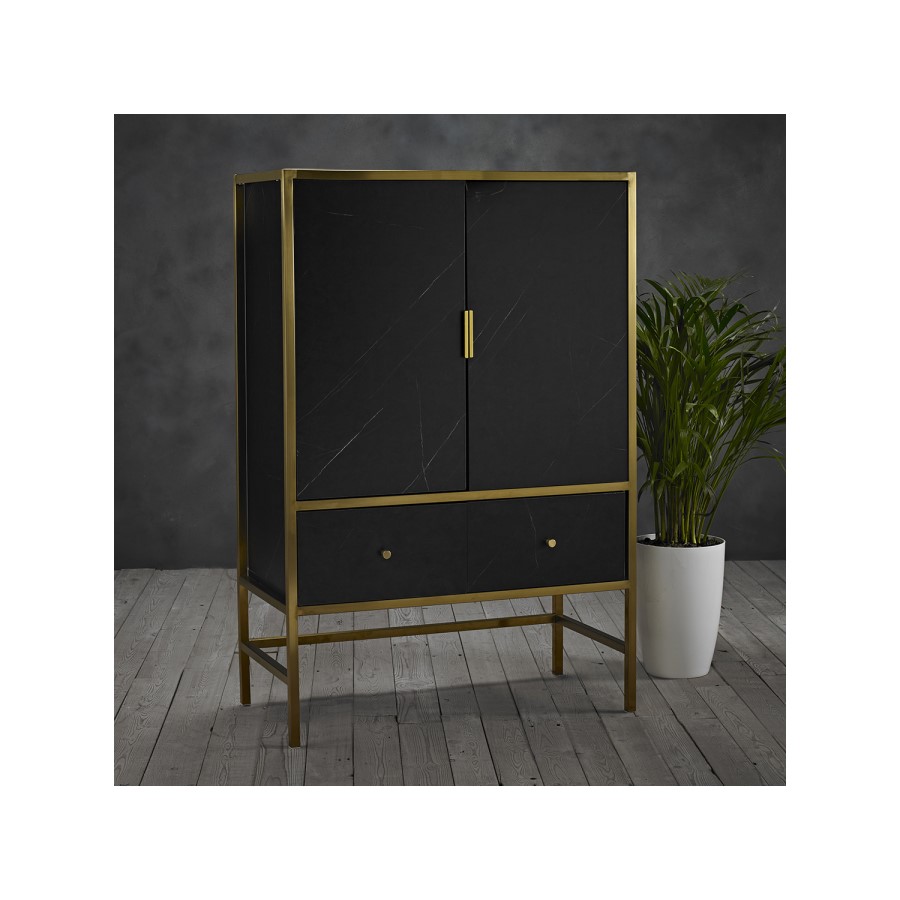 Monaco Drinks Cabinet Black