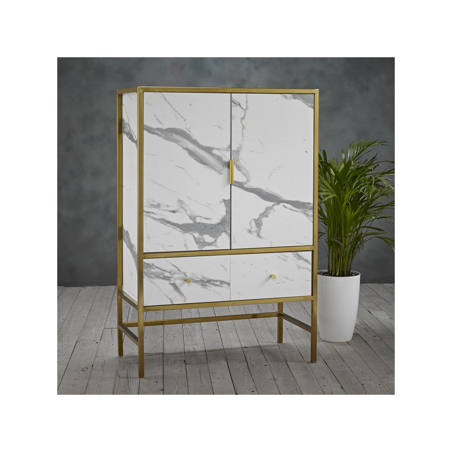 Monaco Drinks Cabinet White