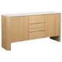 Large White Marble Ceramic and Oak Sideboard - Marian