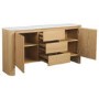 Large White Marble Ceramic and Oak Sideboard - Marian