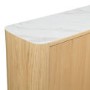 Large White Marble Ceramic and Oak Sideboard - Marian