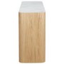 Large White Marble Ceramic and Oak Sideboard - Marian