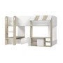 White and Oak Mid Sleeper Cabin bed with Storage - Marcel
