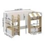 White and Oak Mid Sleeper Cabin bed with Storage - Marcel