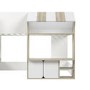 White and Oak Mid Sleeper Cabin bed with Storage - Marcel