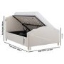 Beige Chenille Double Side-Lift Ottoman Storage bed with Legs - Marie 