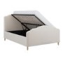 Beige Chenille Double Side-Lift Ottoman Storage bed with Legs - Marie 