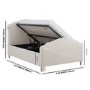 Beige Chenille Small Double Side-Lift Ottoman Storage bed with Legs - Marie