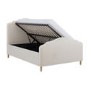 Beige Chenille Small Double Side-Lift Ottoman Storage bed with Legs - Marie