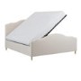 Beige Chenille Super King Side-Lift Ottoman Storage bed with Legs - Marie