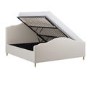 Beige Chenille Super King Side-Lift Ottoman Storage bed with Legs - Marie
