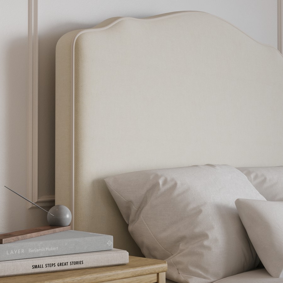 Beige Chenille Single Side-Lift Ottoman Storage bed with Legs - Marie