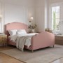 Pink Chenille Double Side-Lift Ottoman Storage bed with Legs - Marie