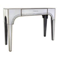 Aurora Boutique Vintage Glamour Mirrored 1 Drawer Console Table
