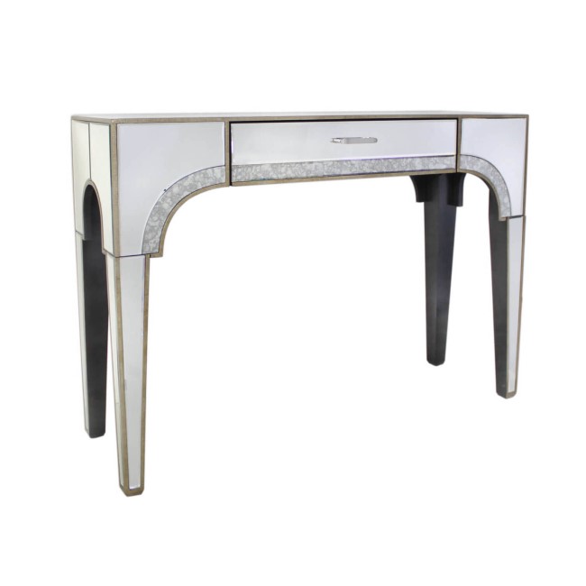 Aurora Boutique Vintage Glamour Mirrored 1 Drawer Console Table