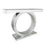 Aurora Boutique Mirrored Opulence Console Table with O Frame