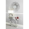 Aurora Boutique Mirrored Opulence Console Table with O Frame