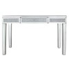 Aurora Boutique Mila Mirrored Console Table with Drawer &amp; Clear Crystal Inlay