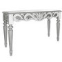 Aurora Boutique Corinthia Silver Painted Dressing Table with Mirrored Table Top