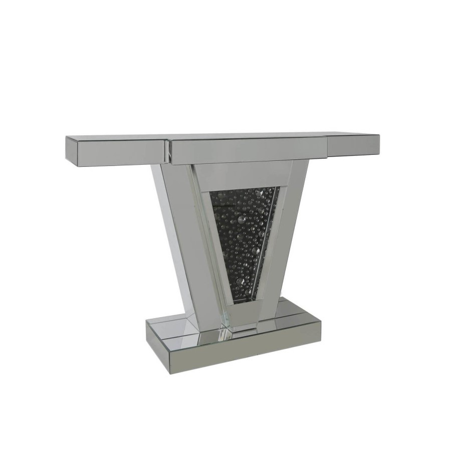 Aurora Boutique Dakota Mirrored Console Table with V Frame 