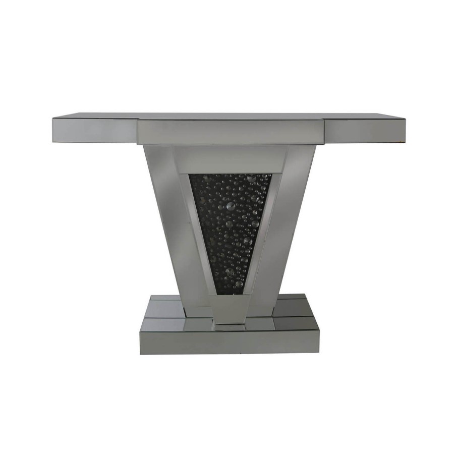 Aurora Boutique Dakota Mirrored Console Table with V Frame 