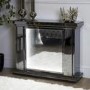 Aurora Boutique Smoked Grey Mirrored Fire Surround with LED Lights