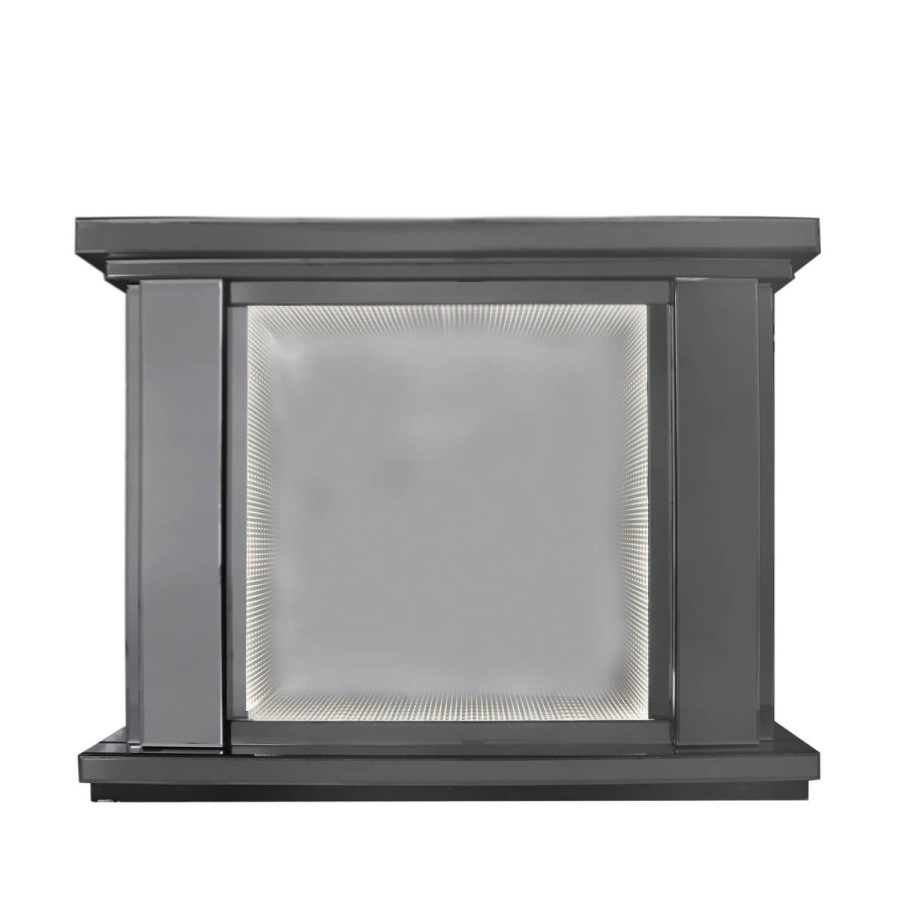 Aurora Boutique Smoked Grey Mirrored Fire Surround with LED Lights